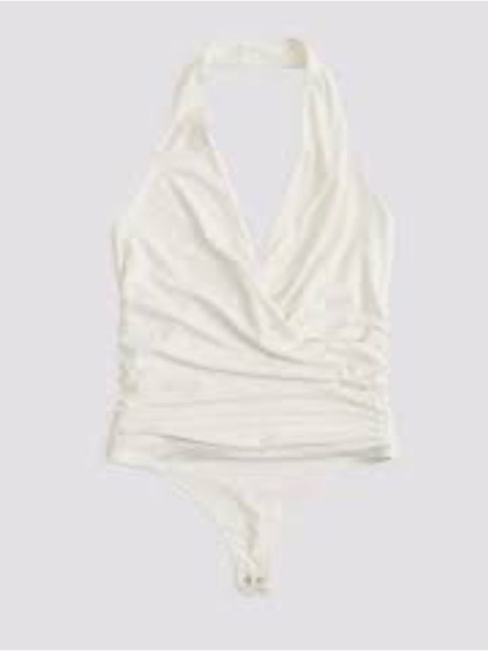 Abercrombie & Fitch Cream Halter Wrap Bodysuit